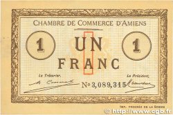 1 Franc FRANCE regionalism and miscellaneous Amiens 1920 JP.007.51