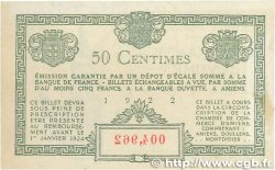 50 Centimes FRANCE régionalisme et divers Amiens 1922 JP.007.55 SUP+