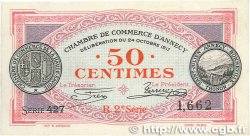 50 Centimes FRANCE regionalism and miscellaneous Annecy 1917 JP.010.09