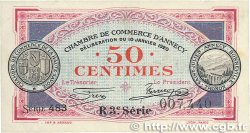 50 Centimes FRANCE régionalisme et divers Annecy 1920 JP.010.15 TTB+