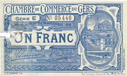 1 Franc FRANCE regionalism and miscellaneous Auch 1914 JP.015.03