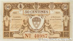 50 Centimes FRANCE regionalism and miscellaneous Aurillac 1915 JP.016.01 XF