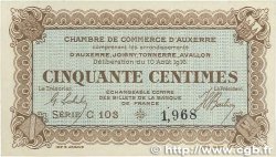 50 Centimes FRANCE régionalisme et divers Auxerre 1916 JP.017.11