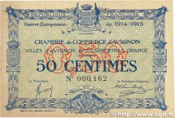 50 Centimes FRANCE régionalisme et divers Avignon 1915 JP.018.01 SUP