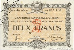 2 Francs Spécimen FRANCE regionalism and miscellaneous Avignon 1915 JP.018.09