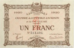 1 Franc FRANCE regionalism and miscellaneous Avignon 1920 JP.018.24