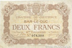 2 Francs FRANCE regionalism and miscellaneous Bar-Le-Duc 1917 JP.019.17 VF