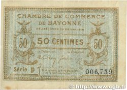 50 Centimes FRANCE régionalisme et divers Bayonne 1916 JP.021.26 TTB