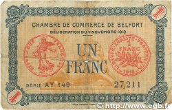 1 Franc FRANCE régionalisme et divers Belfort 1918 JP.023.45 B