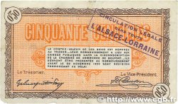 50 Centimes FRANCE régionalisme et divers Belfort 1918 JP.023.52 TTB