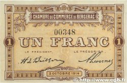 1 Franc FRANCE regionalism and miscellaneous Bergerac 1914 JP.024.04