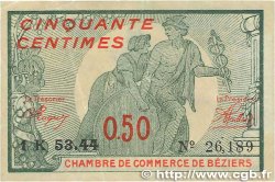 50 Centimes FRANCE régionalisme et divers Béziers 1921 JP.027.32 TTB
