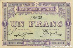 1 Franc FRANCE régionalisme et divers Cahors 1915 JP.035.07 SUP