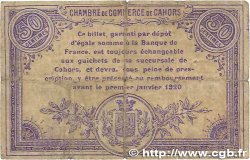 50 Centimes FRANCE régionalisme et divers Cahors 1915 JP.035.12 TB