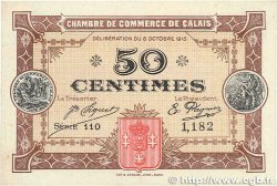 50 Centimes FRANCE régionalisme et divers Calais 1915 JP.036.07 pr.SPL