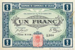 1 Franc FRANCE regionalism and miscellaneous Calais 1915 JP.036.15