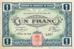 1 Franc FRANCE régionalisme et divers Calais 1915 JP.036.15 SUP