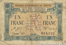 1 Franc FRANCE régionalisme et divers Région Économique Du Centre 1918 JP.040.07 B