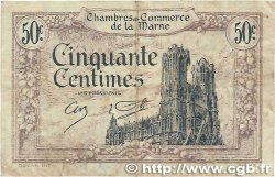50 Centimes FRANCE régionalisme et divers Chalons, Reims, Épernay 1922 JP.043.01 TTB
