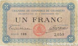 1 Franc FRANCE régionalisme et divers Chambéry 1915 JP.044.01 TB