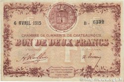 2 Francs FRANCE régionalisme et divers Chateauroux 1915 JP.046.04 TTB