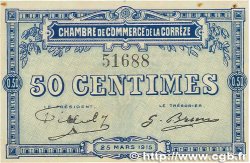 50 Centimes FRANCE régionalisme et divers Corrèze 1915 JP.051.01 SUP+