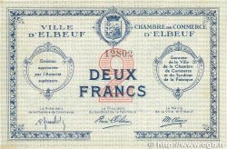 2 Francs FRANCE régionalisme et divers Elbeuf 1918 JP.055.03