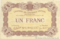 1 Franc FRANCE régionalisme et divers Épinal 1920 JP.056.10 TTB+