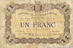 1 Franc FRANCE régionalisme et divers Épinal 1921 JP.056.14