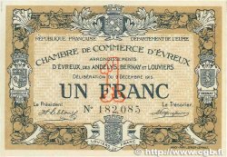 1 Franc FRANCE régionalisme et divers Évreux 1915 JP.057.01 SPL
