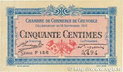 50 Centimes FRANCE régionalisme et divers Grenoble 1916 JP.063.03 SUP