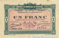 1 Franc FRANCE régionalisme et divers Grenoble 1916 JP.063.06 TTB
