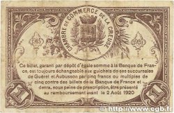 1 Franc FRANCE régionalisme et divers Guéret 1915 JP.064.03 pr.TTB