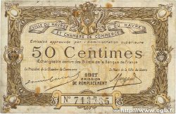 50 Centimes FRANCE régionalisme et divers Le Havre 1917 JP.068.17 TB