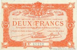 2 Francs FRANCE Regionalismus und verschiedenen Le Havre 1917 JP.068.19