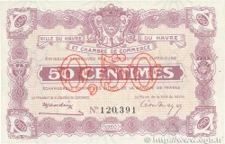 50 Centimes FRANCE régionalisme et divers Le Havre 1920 JP.068.20 SPL