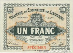 1 Franc Spécimen FRANCE régionalisme et divers  1915 JP.072.06var.