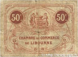 50 Centimes FRANCE régionalisme et divers Libourne 1920 JP.072.29 TB