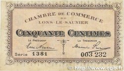 50 Centimes FRANCE régionalisme et divers Lons-Le-Saunier 1918 JP.074.09 TTB