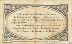 50 Centimes FRANCE régionalisme et divers Lorient 1915 JP.075.01 pr.TTB