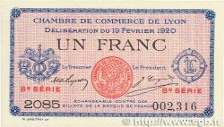 1 Franc FRANCE régionalisme et divers Lyon 1920 JP.077.21 SPL