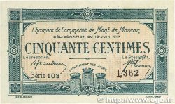 50 Centimes FRANCE régionalisme et divers Mont-De-Marsan 1917 JP.082.18 SPL+
