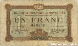 1 Franc FRANCE régionalisme et divers Montauban 1921 JP.083.19 TB