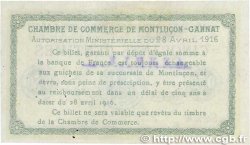 50 Centimes Annulé FRANCE régionalisme et divers Montluçon, Gannat 1916 JP.084.22 TTB