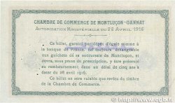 2 Francs Annulé FRANCE régionalisme et divers Montluçon, Gannat 1916 JP.084.27 TTB+