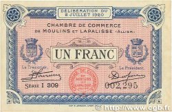 1 Franc FRANCE régionalisme et divers Moulins et Lapalisse 1920 JP.086.20 TTB+
