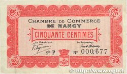 50 Centimes FRANCE régionalisme et divers Nancy 1915 JP.087.01 TB
