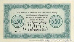 50 Centimes Annulé FRANCE régionalisme et divers Nancy 1915 JP.087.02 SUP