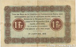 1 Franc FRANCE régionalisme et divers Nancy 1916 JP.087.08 TTB