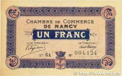 1 Franc FRANCE régionalisme et divers Nancy 1917 JP.087.13 SUP+
